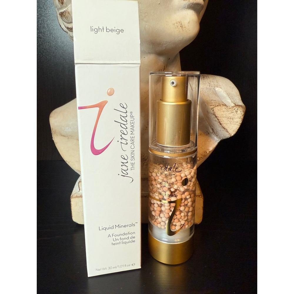 Jane Iredale Liquid‎ Minerals Foundation Light Beige 30ml 1.01 fl oz New in Box